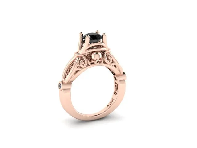 Secret Skull Engagement Ring-UDINC0425