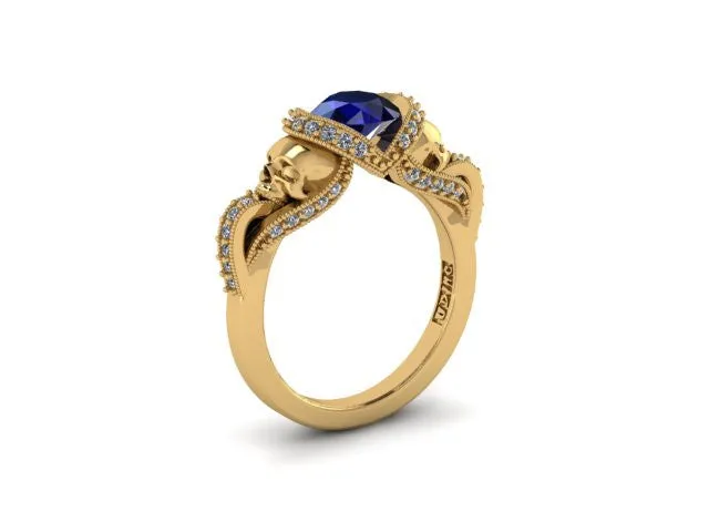 Secret Skull Engagement Ring-UDINC0427