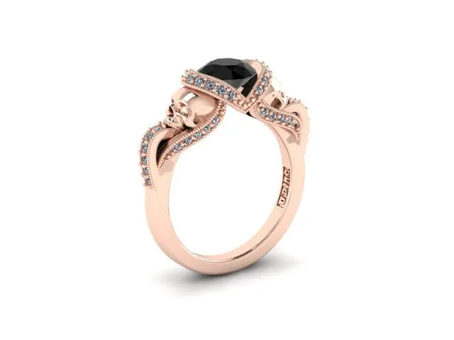 Secret Skull Engagement Ring-UDINC0427