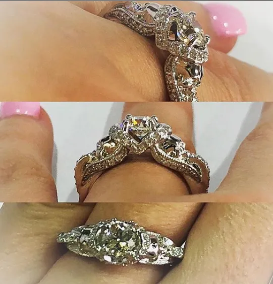 Secret Skull Engagement Ring-UDINC0427