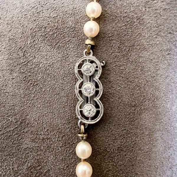 Single Strand Pearl Necklace, Matinee Length