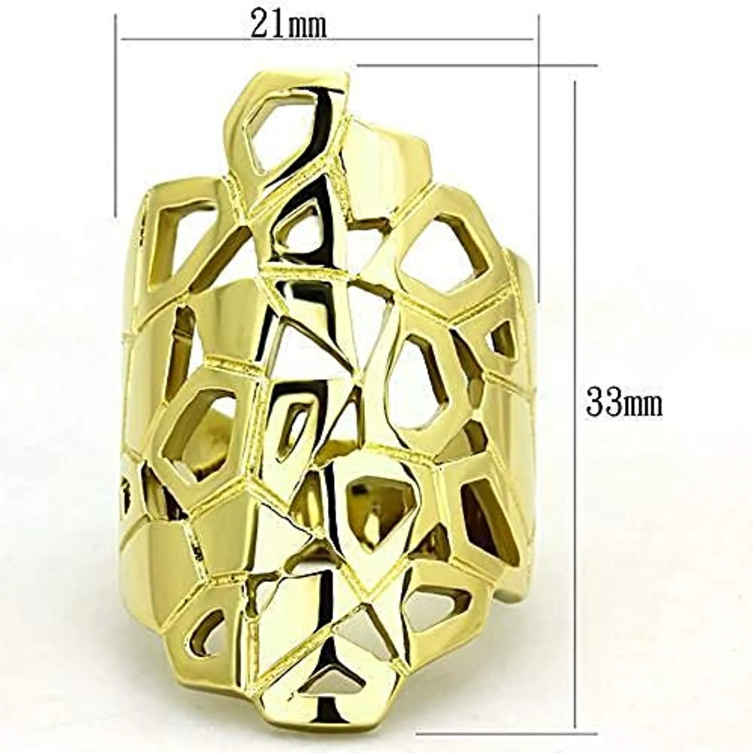 WildKlass Stainless Steel Minimalists Ring IP Gold Women