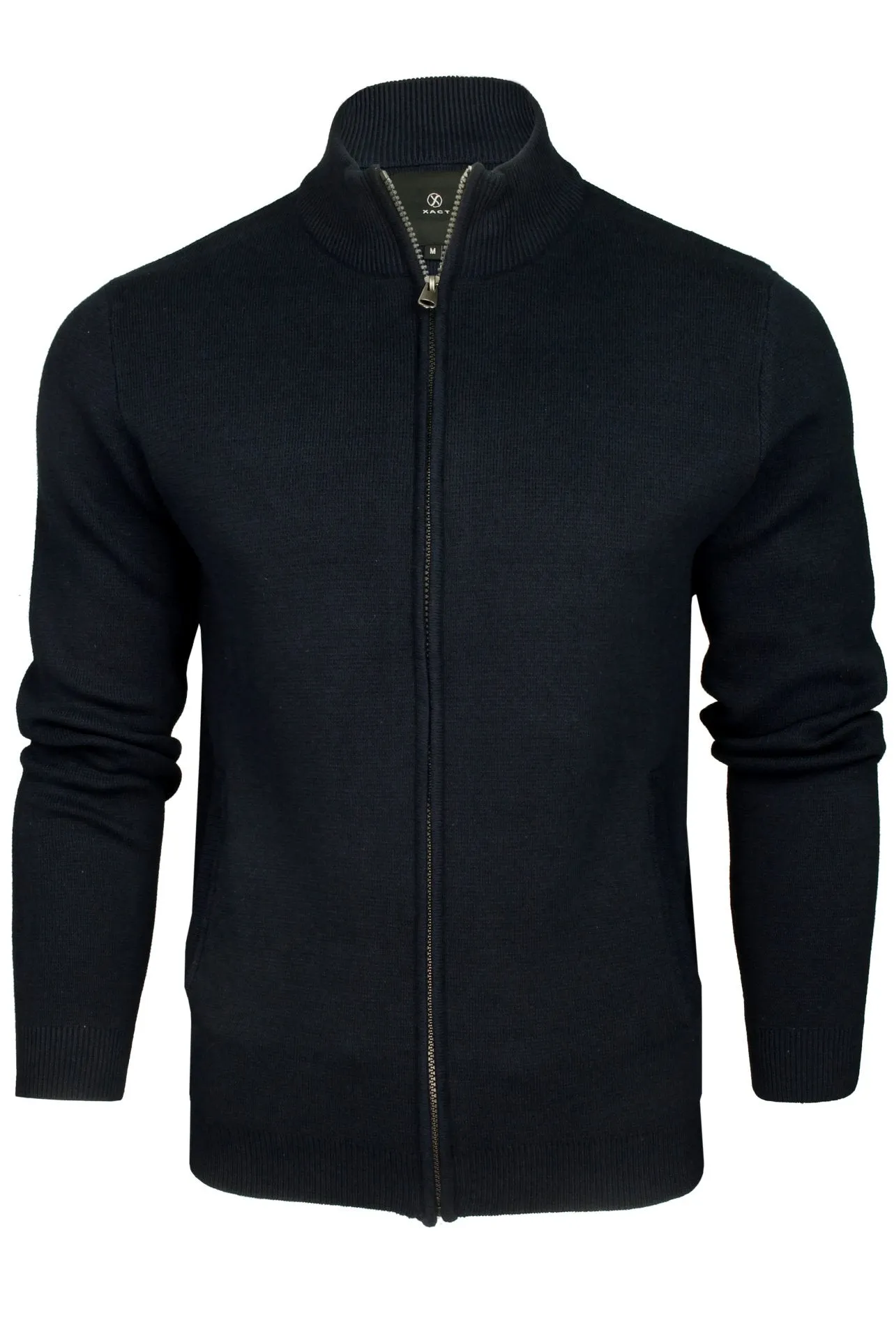 Xact Mens Cotton Rich Full Zip Cardigan Jumper