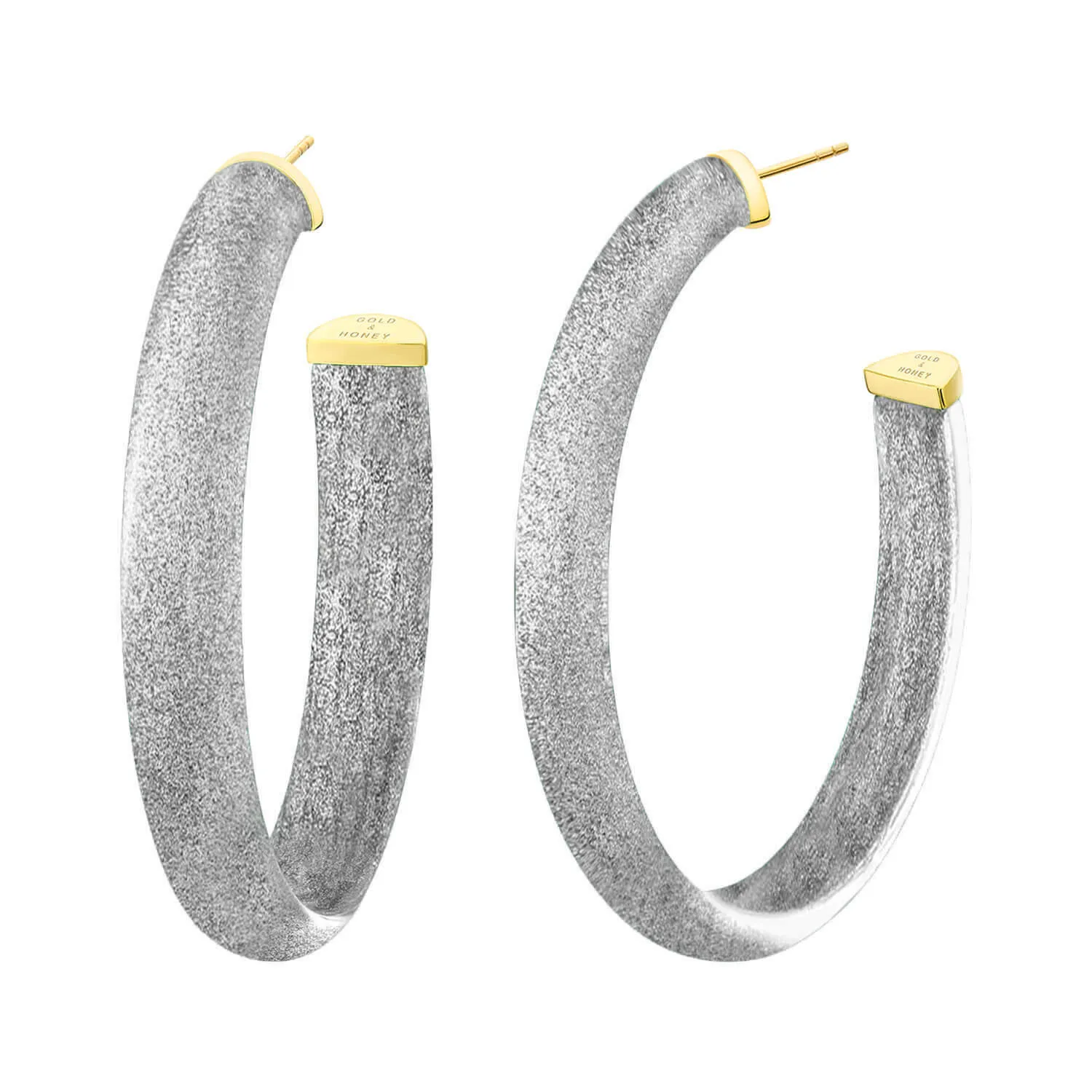 XL Oval Illusion Lucite Hoop Earrings