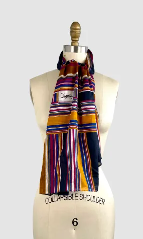 YVES SAINT LAURENT 70s Large Cotton Scarf, Made in Italy